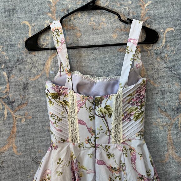 House of CB “Marisa” Corset Midi Dress Floral Vintage Print (Regular Cup A–C) XS - Picture 4 of 6